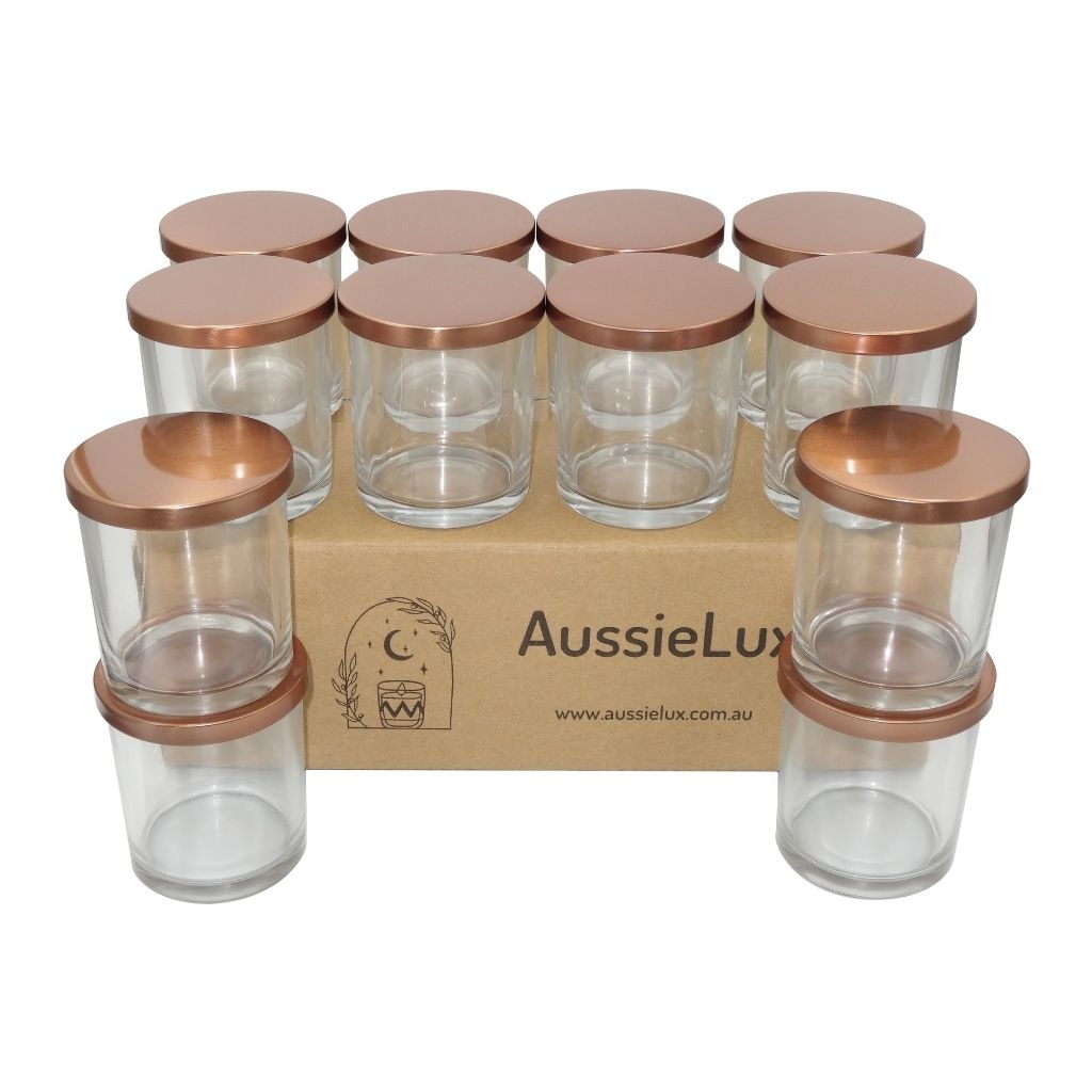 48 Pcs Luxury Glass Candle Jars with Lids for Making Candles, Wholesal -  AussieLux